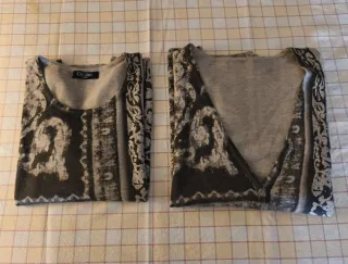 Chaqueta de punto estampada