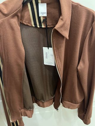 Giacca ZIMO donna marrone con zip