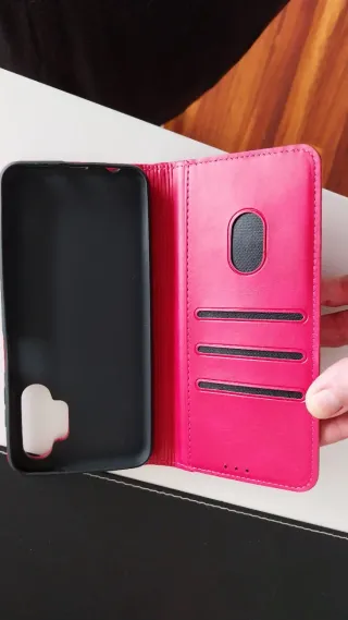 Funda Samsung A23 Rosa tipo cartera