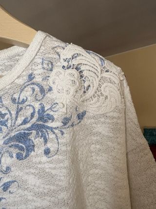 Sudadera OVS mujer estampado azul S