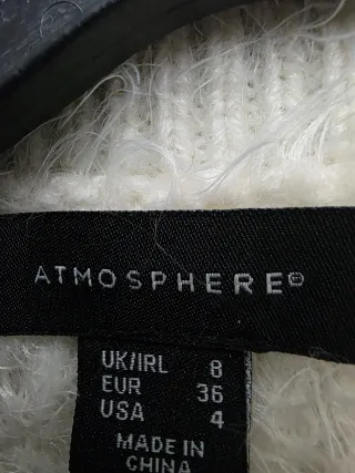 Jersey blanco peludo manga corta