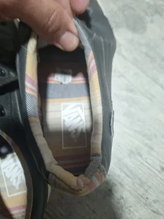 Zapatillas Vans grises piel