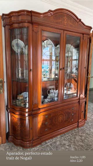 Conjunto comedor clásico marquetería