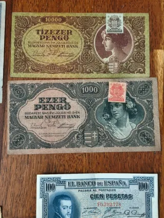 Superlote de Billetes Antiguos alemanes y español