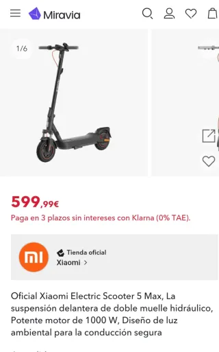 Patinete Xiaomi Mi Scooter 5 Max,Solo 2 meses.