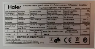 Frigorífico combi Haier