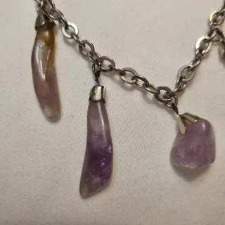 Collar Vintage Amatista Natural Colgantes