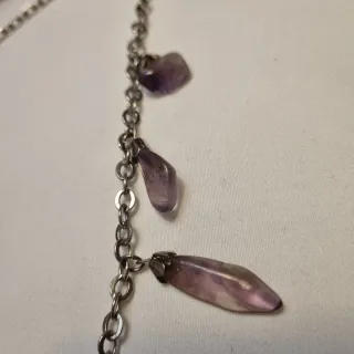 Collar Vintage Amatista Natural Colgantes