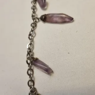 Collar Vintage Amatista Natural Colgantes