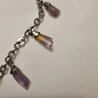 Collar Vintage Amatista Natural Colgantes