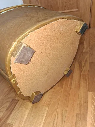 Poltrona infantile rivestita in oro