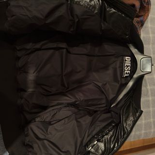 Cazadora Bomber Diesel Negra Brillante