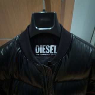 Cazadora Bomber Diesel Negra Brillante