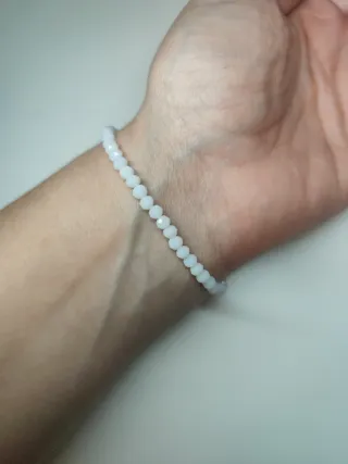 Pulsera Cristal Ojo Turco Azul Blanco