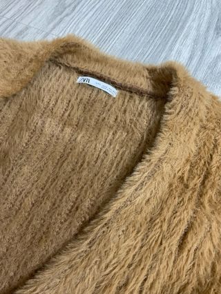 Cárdigan pelo marrón Zara hombre