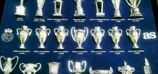 Vitrina Sala de trofeos. Real Madrid.