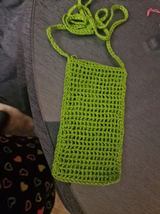 Bolso móvil ganchillo hecho a mano para colgar