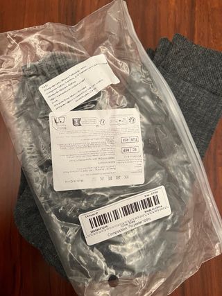 Calcetines largos canalé grises talla única