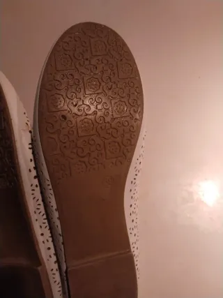 Manoletinas Piccola Piu blancas rejilla T.39