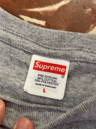 Supreme Arabic Box Logo Tee Gris Heather Talla L