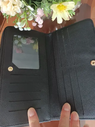 Billetera Larga Cocodrilo Negra