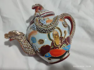 Juego de té chino vintage dragón