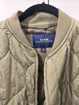 Cazadora acolchada verde S