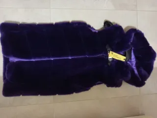 Gilet Nabila viola pelliccia ecologica taglia unic