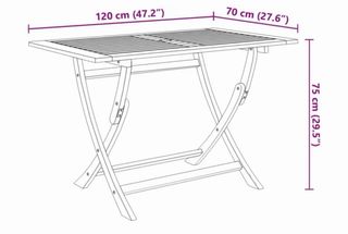 Mesa plegable de madera para jardín