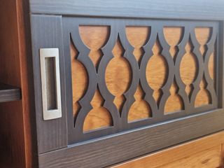 Mueble TV madera y cristal