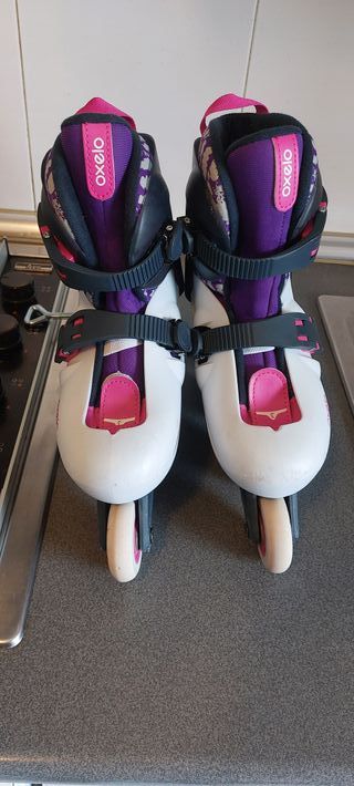 Patines en línea Oxelo morado y blanco