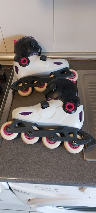 Patines en línea Oxelo morado y blanco