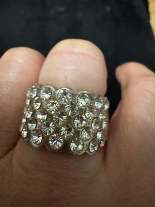 Sortija plata con circonitas joya36