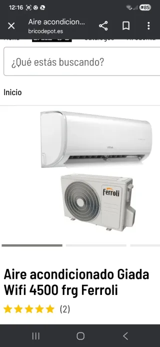 Aire Acondicionado Ferroli 4500 Frigorías