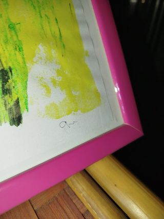 Quadro acrilico anni '90 con cornice