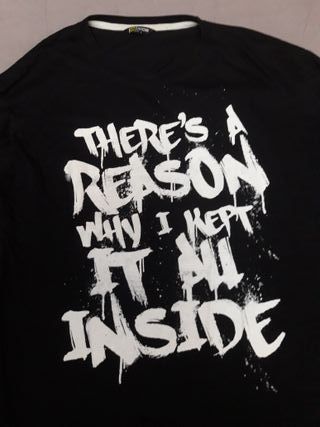 Camiseta Negra Manga Larga Talla L