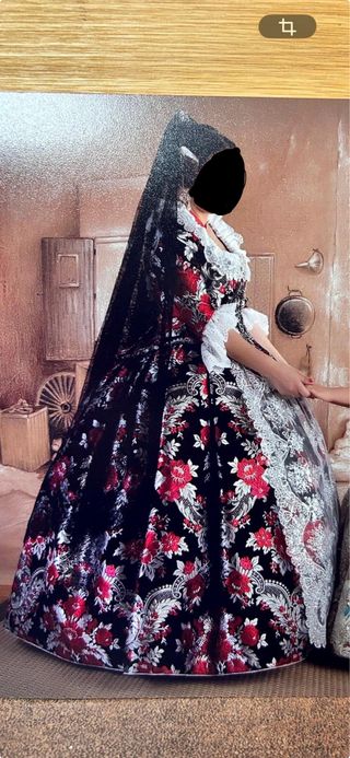 Alquiler Traje Fallera Negro/Rojo