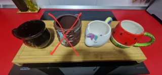 Lote 3 tazas cerámica