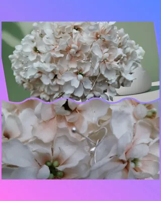 Cappellino per capelli bianco e rosa