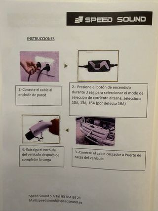 Cargador para Coche Eléctrico o Híbrido 220V casa