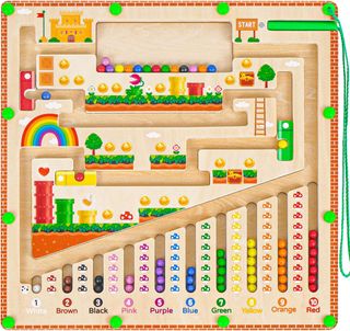 Juego laberinto magnético Montessori niños 2-6a