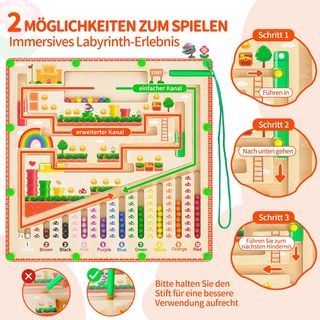 Juego laberinto magnético Montessori niños 2-6a