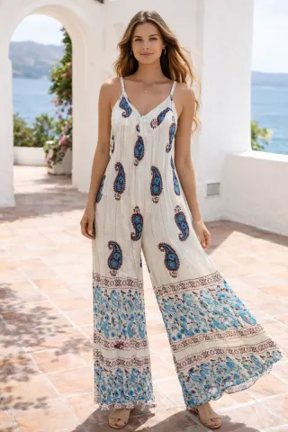 Mono ancho estampado paisley