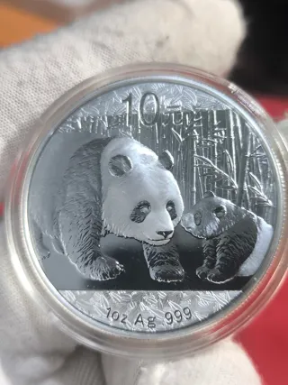 Moneda Plata Panda 1 Onza 2011
