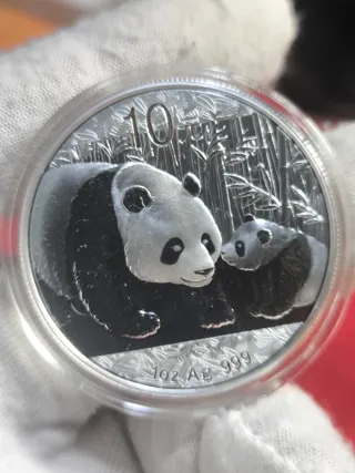 Moneda Plata Panda 1 Onza 2011