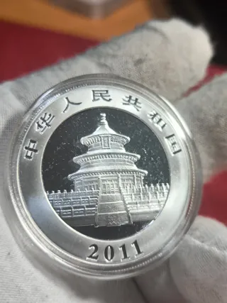 Moneda Plata Panda 1 Onza 2011