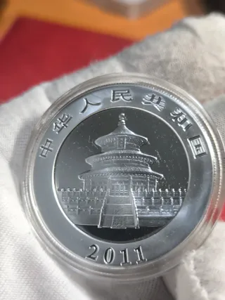 Moneda Plata Panda 1 Onza 2011