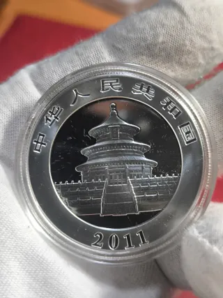 Moneda Plata Panda 1 Onza 2011