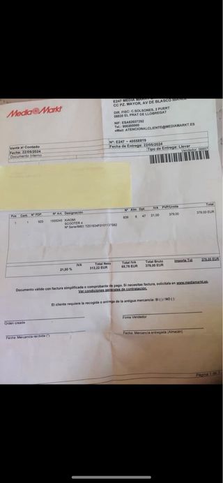 Patinete Xiaomi 4 Pro Casi Nuevo