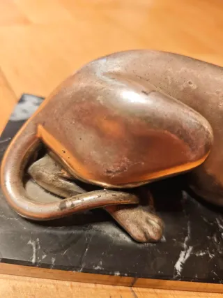 Escultura Galgo Art Déco Mármol